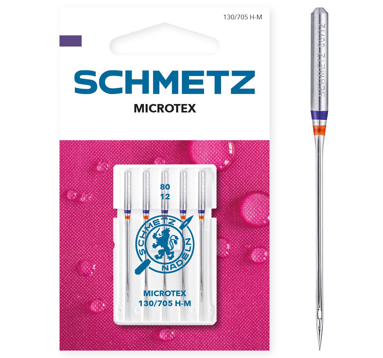 Schmetz Microtex - Nadeln 5er Packung Stärke 80 - Nähmaschinen SCHWAAK