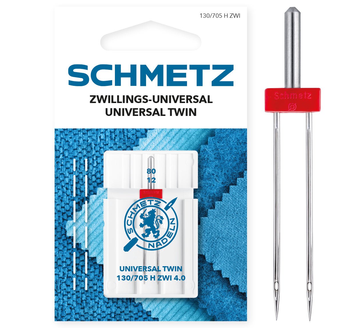 Schmetz Zwilling - Universal - Nadeln 1er Packung Stärke 80 - Nähmaschinen SCHWAAK